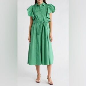 Jason Wu Green Full-Length Button Front Dress